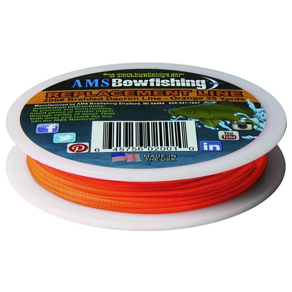 AMS Bowfishing Line 200 lb 25 Yard Spool Orange