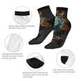 thumbnail image 5 of Fuzoiu Owl Globe Sculpture Print Adult Socks, Crew Moisture-wicking Socks, Unisex Cushion Crew Socks,Casual Sports Ankle Socks, 5 of 7