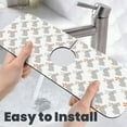 thumbnail image 6 of Sikiie Gray Rabbit Splash Guard for Sink Faucet-1 PC Super Absorbent Fast Drying Mat Sink Gadgets-Splash Guard for Kitchen, Sink Mat, 6 of 7