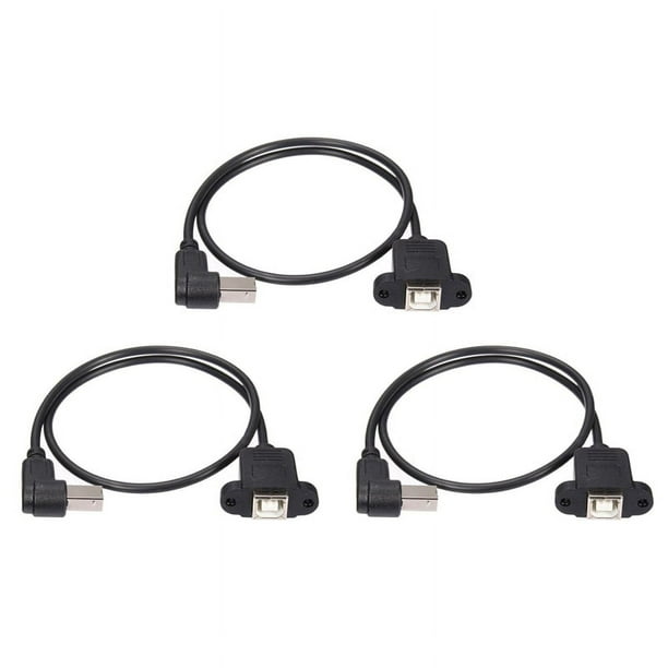 3X USB 2.0 B Macho una USB B Hembra Enchufe Impresora Montaje en Panel Cable de ExtensióN 50Cm