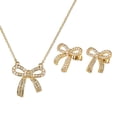 thumbnail image 1 of Set de joyería para mujer LuckyLy oro 14k con zirconia cúbica collar y aretes Modelo Linda unitalla, 1 of 6