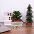 thumbnail image 4 of Adornos navideños de Papá Noel resina en miniatura de alce para decoración de escritorio del hogar, 4 of 7