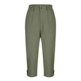 thumbnail image 6 of QATAINLAV Cargo Pants for Women Casual Pull On Cropped Pants with Pockets Outdoor Dressy Joggers Work Hiking Pants Army Green S Daily Sales of The Day, 6 of 8