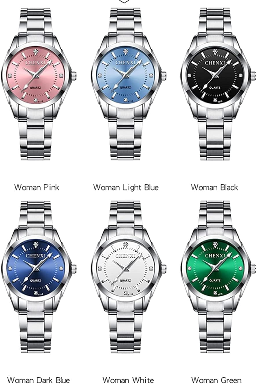 Watches for Women Analog Quartz Silver Stainless Steel Watches Luminous Waterproof Ladies Dress Watch