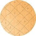 thumbnail image 1 of Ahgly Company Indoor Round Solid Orange Modern Area Rugs, 5' Round, 1 of 4
