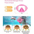thumbnail image 5 of Gafas de natación para niños y adultos Gafas de natación con máscara nasal Máscara de snorkel Buceo, lente antivaho 180 máscara panorámica de buceo para niños pequeños y niñas, 5 of 5
