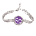 thumbnail image 1 of Chestry Elements Period Table Transition Metals Rhenium Re Tennis Chain Anklet Bracelet Diamond Jewelry, 1 of 3