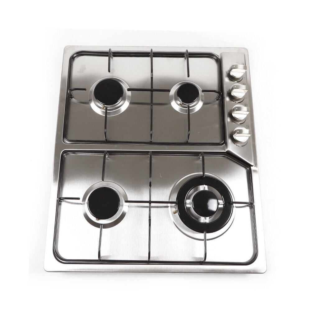 23 Inch 4 Burners Built-in Gas Stove Propane LPG/NG Countertop Cooktop Cooker US