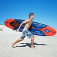 thumbnail image 4 of Gymax 6ft Surfing Body Board  w/ 3 Removable Fins Safety Leash Red, 4 of 10