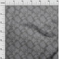 thumbnail image 3 of oneOone Viscose Chiffon Gray Fabric Boho Decorative Leaf Dress Material Fabric Print Fabric By The Yard 42 Inch Wide, 3 of 4