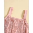 thumbnail image 4 of Suealasg Kids Girls Tassel Dress Child Girls Sleeveless Sling Square Neck Dress Little Girls Summer Fringe Layered Party Skirt, 4 of 9