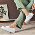 thumbnail image 3 of YOURDIARY Women's Hollow Nurse Shoes Breathable Platform Loafers Low Top Work Shoes Dance Shoes, 3 of 5
