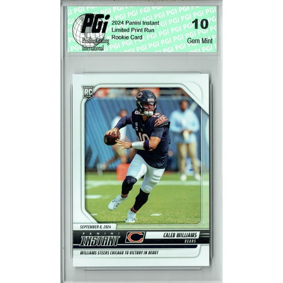 Caleb Williams 2024 Panini Instant #26 TD Victory in Debut! Rookie Card PGI 10