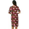 thumbnail image 3 of Just Love Short Sleeve Nightgown Sleep Dress for Women (Black - Buffalo Plaid Christmas, Small), 3 of 3