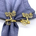 thumbnail image 3 of Christmas Napkin Rings Set of 6, Gold/Silver Xmas Tree Snowflake Elk Napkin Holder Rings for Christmas Wedding Holiday Dinner Table Decoration, 3 of 4