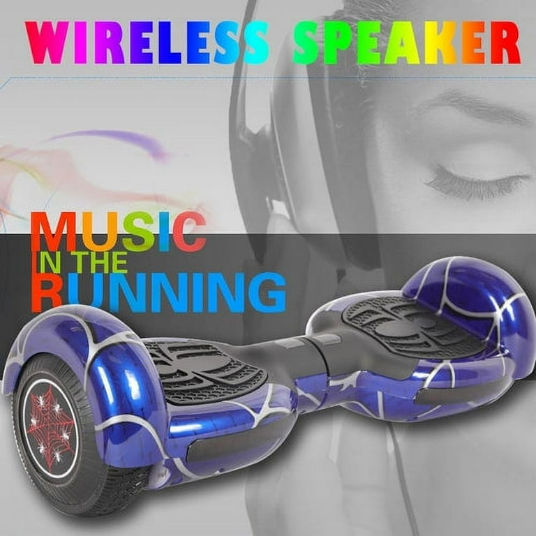 Spider Hoverboard Self Balancing Scooter 6.5 Two Wheel Hoverboards with Bluetooth Speaker and LED Lights Electric Scooter for Kids and Adult