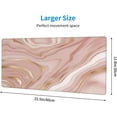 thumbnail image 2 of Pink Marble Gold Pink Mouse pad for Desk Cute Pink Desk Accessories, Large Desk Mat Large Mouse Pad,Keyboard pad Laptop mat(31.5x11.8in) Laptop Protector Computer Accessories Cute Pink Desk mat, 2 of 6