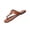 Brown, variant on Women's Thong Sandals with Decorative Stones Pu Material Flat Slide Sandals for Casual Wear