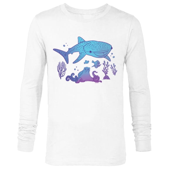 Disney and Pixar’s Finding Dory Gradient - Long Sleeve T-Shirt for Men - Customized-White