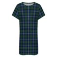 thumbnail image 4 of Clan MacLeod of Skye Tartan Graphic Women Nightgown Sleepwear Short Sleeves For Vacations Travels Nightgowns Women's Pajamas, 4 of 7