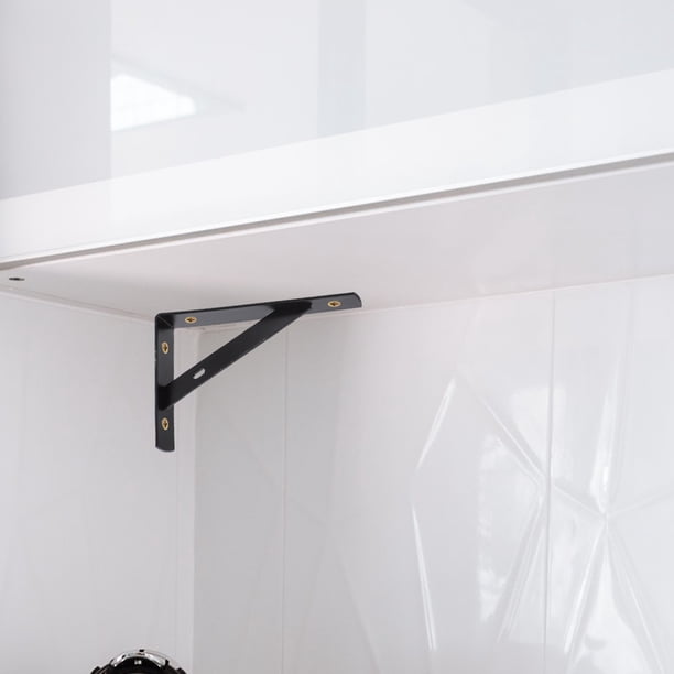 unbranded 6Ud Soportes Para Colgar Estantes De Pared En Negro Con Instalación Rápida Y Sencilla