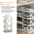 thumbnail image 6 of VECELO 5 Tier Shoe Rack, K-shaped Foldable Shoe Shelf Without Assembly, Space-Saving Shoe Storage Organizer for Bedroom, Living Room, Entryway, Gray, 6 of 6