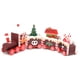 thumbnail image 4 of Decoración navideña de tren de madera para niños, mini juguete de regalo DIY, color café, 4 of 10