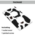 thumbnail image 7 of Cow Print Duplex Wall Plate Farm Animal White Black Brown Cow Skin Print Wall Plate Duplex Receptacle Plug Cover 1-Gang Light Switch Cover Plate Home Decorative Office 4.5" X 2.76", 7 of 7