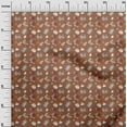 thumbnail image 3 of oneOone Coton Soie Tissu Brun Automne Matière de Robe Tissu Imprimé Tissu au Mètre 42 Pouces de Large, 3 of 4