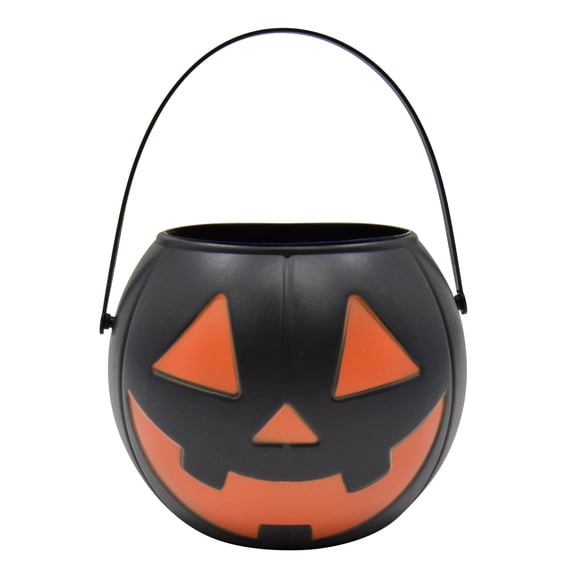 Mini Jack-o'-Lantern Trick-or-Treat Pail, Black, 3.5", Halloween by Way To Celebrate