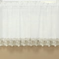 thumbnail image 2 of Collections Etc Renaissance Home Fashion Lillian Tier Pair with Macrame Band, 56" X 36", Ivory, 2 of 4