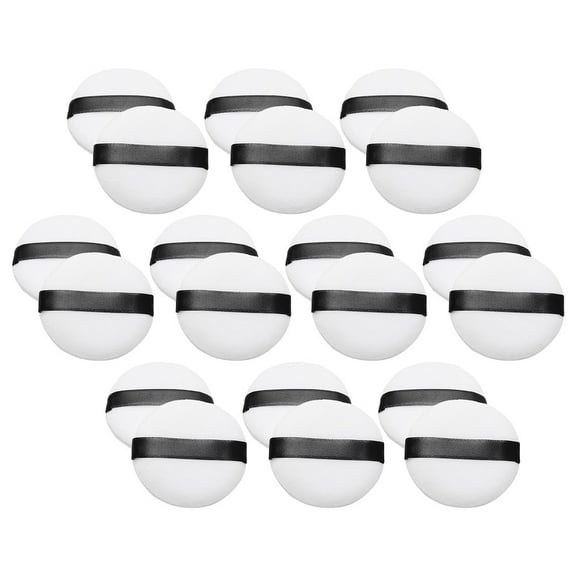 NICEXMAS 20Pcs Thin Powder Puff For Compact Loose Powder Puff Comfortable Use Standard Design
