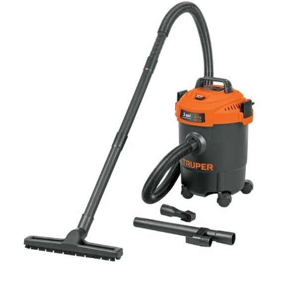 Aspiradora TRUPER Negra de Sólidos y Líquidos 3 GAL Plástica multicolor