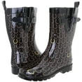 thumbnail image 3 of Shiny Lucky Horseshoes Rubber Mid Calf Sporty Women Rain Boot, 3 of 3