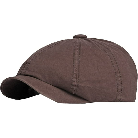 CoCopeaunts Newsboy Hats for Men Solid Plain Beret Adjustable Octagonal Newsboy Cap Unisex Vintage Artist Painter Beret Hat