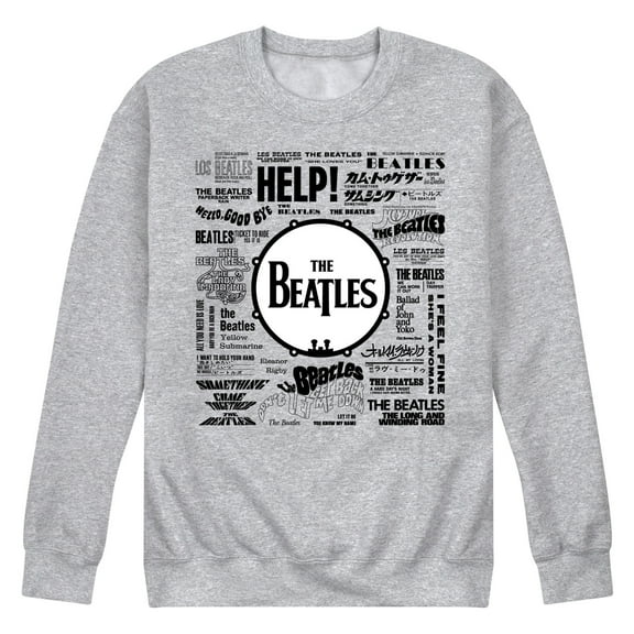 The Beatles - Single Song Titles - Men's Crew Fleece Sweatshirt
