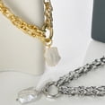 thumbnail image 5 of Hip Hop Chunky Pearl Statement Necklace for Women, 18K Gold Plated Metal Chain, Pearl Jewelry Christmas Birthday Gift, 5 of 5