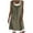 Army Green, variant on Lenago Summer Denim Shirt Dresses for Womens Sleeveless Floral Printing Loose Fake Two-Piece Jean Midi Dress Button Down Casual Shift Dress Tunic Top