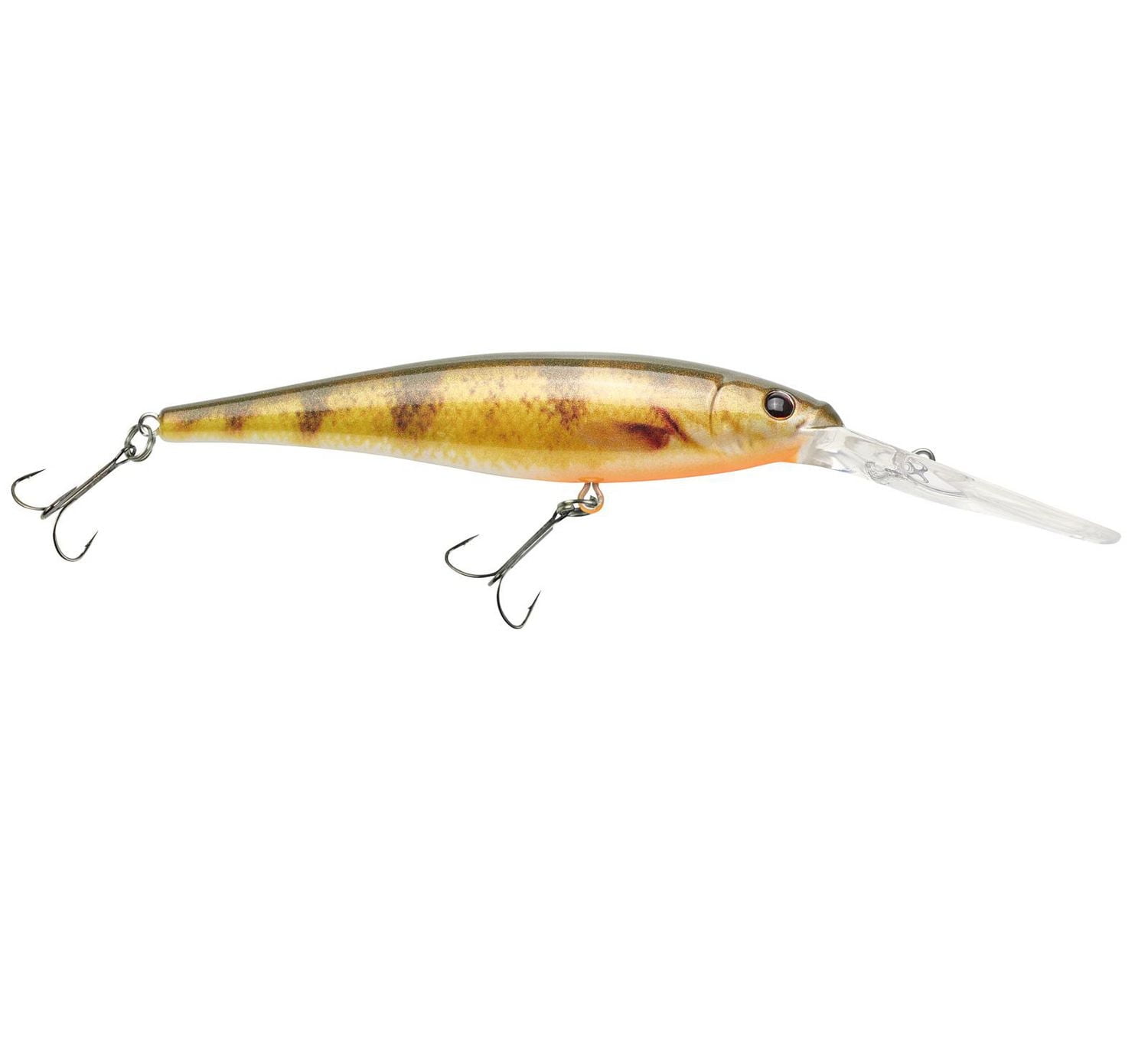 Berkley FFMN7D-HDYLP Flicker Minnow Dep 7 HD, Pro Design, Size, Profile, Dives Deep 14-17' sz 8 Fusion 19 hooks, 1/4oz, HD Yellow Perch