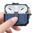 Dteck AirPods Case Designed for Airpods Pro, Secure Lock Clip FullBody Hard Shell Rugged