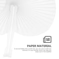 thumbnail image 6 of WHAMVOX  20 Pcs White Foldable Fan Folding Designed Hands Fans Paper, 6 of 8