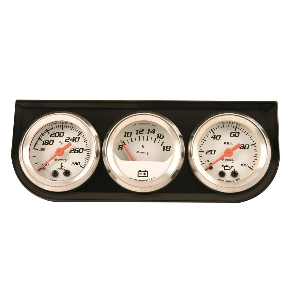 Equus 5100 5000 Series Triple Gauge Set; Incl. 11/2 in. Water Temp
