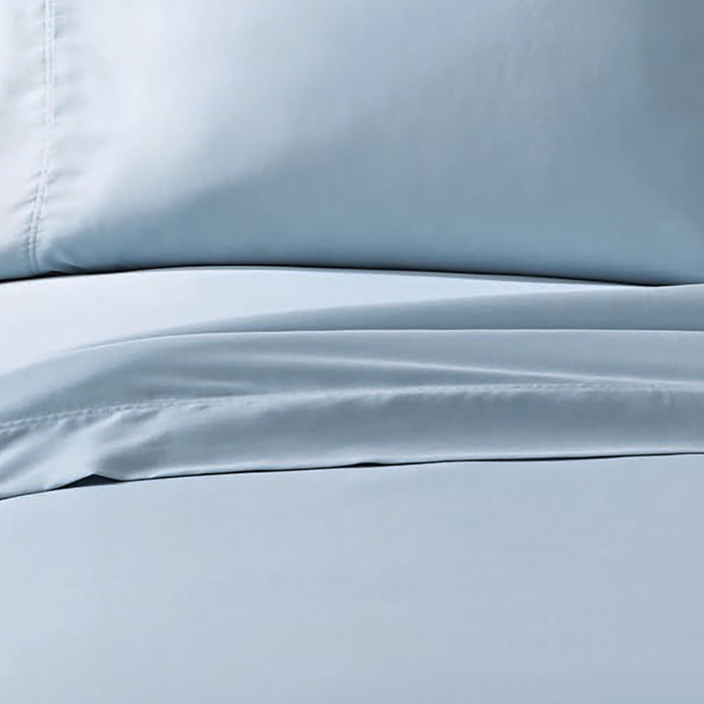 Better Homes & Gardens 300 Thread Count 100% Cotton Wrinkle Resistant Sheet Set, Twin Blue Chalk
