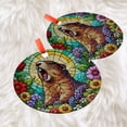 thumbnail image 3 of Funny groundhog scream GLASS Suncatcher Hanging, groundhog meme, wildflowers suncatcher hanging, weirdcore idea home decor, Ornament 2025, Holiday Decoration, 2025, Holiday, 3 of 5