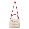 thumbnail image 2 of New VALENTINO GARAVANI Small 05 Plisse Edition Sac Atelier Tote Bag Natural, 2 of 11