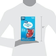 Great Value Freezer Guard Double Zipper Freezer Bags, Quart, 100 Count