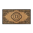 thumbnail image 1 of A1 Home Collections Hand Craft Entry Coir Monogram Double Doormat,72" L x 36" W, D, X-Large 36"X72", 1 of 1