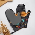 thumbnail image 4 of Cauagu Solar System Paper Art Print Oven Mitts 2 Piece Set,BBQ Gloves Grilling Gloves Kitchen Silicone Oven Gloves Heat Resistant Oven Mitts for Barbecue Cooking & Baking, 4 of 6
