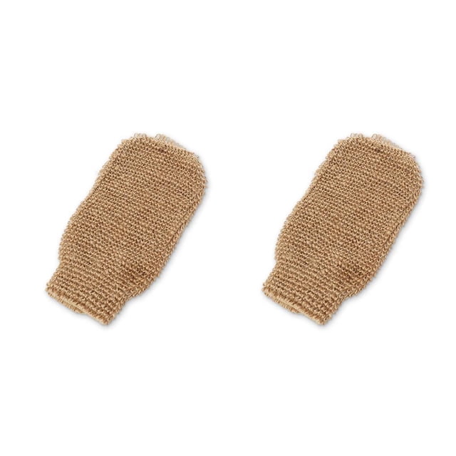 Naiovety Toalla de baño para lavar el cuerpo, guante de ducha para la piel, cepillos, paños, guantes gruesos para el hogar, masaje, baño, marrón 2Conjunto