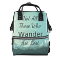thumbnail image 1 of Disketp Not All Those Who Wander Are Lost1 Mochila de Pañales de Gran Capacidad con Múltiples Bolsillos, Mochila de Viaje Multifuncional para Bebé, Unisex, Moderna y Resistente, 1 of 6